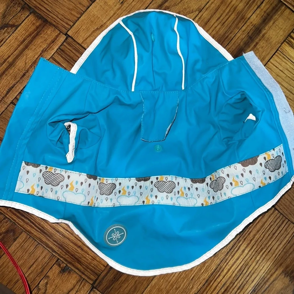 reversible puppy rain coat size: XS/S